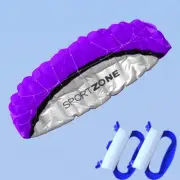 NEW 1.8m Dual Line Parafoil Parachute Stunt Sport Beach Outdoor Toys PURPLE kite