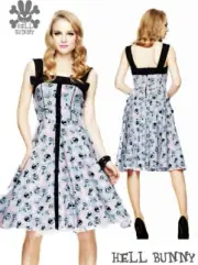 Hell Bunny Joy Joy Fetish Print Swing Dress (Rockabilly, 1950's)