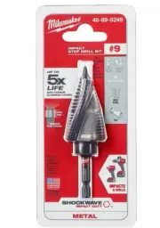 SHOCKWAVE 7/8 in. - 1-1/8 in. #9 Impact-Rated Titanium Step Drill Bit