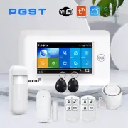 433MHz All Touch Screen Wireless WIFI GSM RFID Card Burglar Alarm System