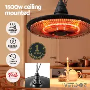 1500W Ceiling Electric Patio Infrared Heater Indoor Outdoor Energy-Efficient