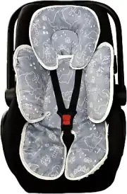 Baby Car Seat Head and Body Support, 2-In-1 Infant Car Seat Insert, Soft Cushion