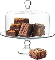 Libbey Selene Glass Cake Stand with Dome