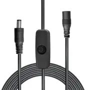 5.5mmx2.1mm Power Extension Cable with Switches for LED Lighting Router Speaker