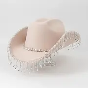 Cowgirl Cowboy West Cowboy 18th Century 19th Century Cowboy Hat Cowgirl Hat Women's Girls' Tassel Fringe Beads Costume Vintage Cosplay Party / Evening Dailywea