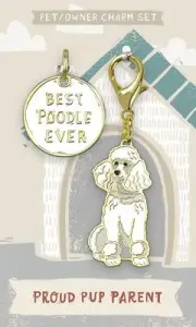 Primitives By Kathy Dog Collar Charm Set - Poodle