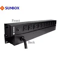 在飛比找PChome24h購物優惠-SUNBOX 10埠機架型電源排插 (無電錶1u/0u)