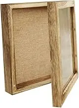 PLAFOPE Wooden Specimen Display Box Transparent Shadow Box for Keepsakes Collectibles Natural Decorative Frame for Pressed Flowers Rustic Wall Hanging Display