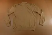 Suslo Couture Mens Size XXL Fitted Khaki Brown Pullover Turtleneck Sweater NWT