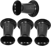 4pcs Audio Accessories Speaker Subwoofer Cabinet Voice Air Vent Reflex Tubes Part Outlet Port Guitar Amp Sound Vent Tubes Round Bass Repair Plastic Black