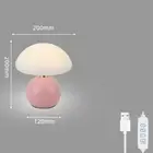 Portable Mushroom Table Lamp 3 Light Modes Adjustable Brightness USB Plug Nights