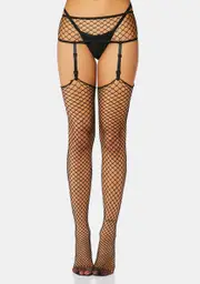 Know About Me Fishnet Garter Stockings