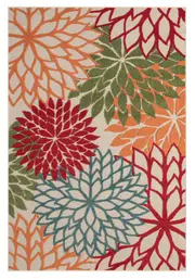 Monaco Indoor/Outdoor Tropical Rug - 1210 Red