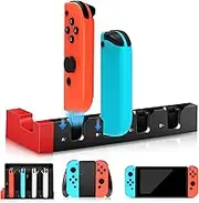 Controller,Charging Dock Station for Nintendo Switch & OLED - Charges Up to 4 Controllers, Compatible with Switch and Switch OLED Model