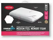 Tontine Comfortech Memory Foam Pillow - Medium Height & Feel, Machine Washable Cover, 5 Years Guarantee