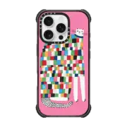 iPhone 16 Pro Ultra Impact Case MagSafe Compatible CHECKED CAT by Daria Solak Illustrations