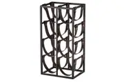 Brody Rustic Black Wine Rack