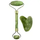 Facial Massager Jade Roller & Gua Sha Tool Natural Himalayan Stone for Face Neck