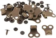 [MISETA] WEIMEI - 10 Sets Shoelace Boot Lace Hooks Lace Fittings Buckle Rivets Repair Part - Black (Color : Bronze)