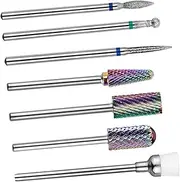 WOFASHPURET 7pcs Manicure Tungsten Steel Grinding Heads Nail Set Grinding Machine Heads for Nail Art