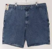 NWT Wrangler Original Men's Carpenter Stonewash Denim Shorts Size 46" x 10"