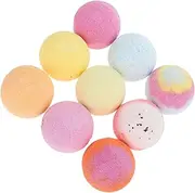 Vaguelly 9Pcs Bath with Essential Oils Natural Bombs for Relaxing Home Bath Experience Random Colors Moisturizing Exfoliating for Spa Shower Use