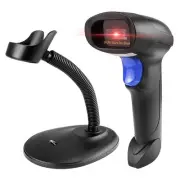 Bluetooth QR Barcode Scanner with Stand, 3 in 1 Wireless 1D 2D Bar Code Scann...