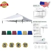 10x10 Canopy Replacement Top with Air Vent - Premium White UV Resistant Fabric