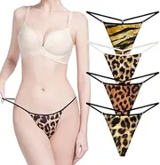 [VISSAY] Women's Cotton Seamless Thongs - No Show Breathable Underwear, Soft Comfortable G-String & Cheeky Panties