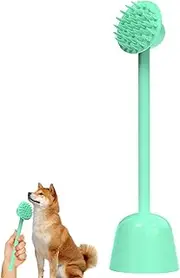 Massage Brush for Cats - Pet Hair Brush,Portable Cats Tickling Hair&Lint Remover Brush with Detachable Base and Long Handle, Rubber Massage Brush for