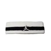 Vintage Jordan Jumpman White Black Colorblock Terry Men's Headband One Size NEW