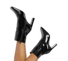 Z_Code_Z Addy Vegan Square Toe Boots In Black Womens SIZE UK 6 EU 39 REF OCR