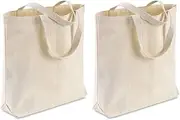 [PINK Co.] Canvas Tote Bags Bulk Multi-Purpose Blank Canvas Totes for Crafts Reusable Grocery Bags Beach Bags DIY Gift Bags