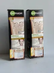 2 Garnier BB Cream Miracle Skin Perfector LIGHT/MEDIUM Normal Dry Skin SPF 15