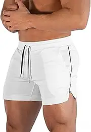 [sandbank] Men's 5" Gym Workout Short,Quick Dry Active Running Bodybuilding Shorts with Pockets