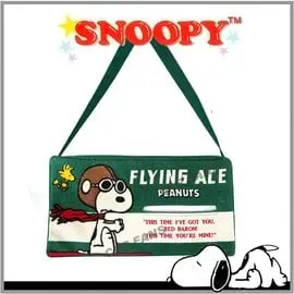 【愛車族】SNOOPY 史奴比帆布質地面紙盒套 (薄型) 飛行員 車用部品