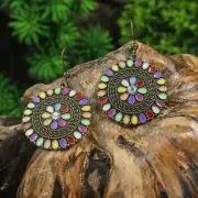 1.5 Inch Bronze-tone Earring Set Boho Retro Dangle Drop Hook New Free Ship 1856