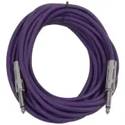 25 Foot Purple TS to TS Patch Cable PA/DJ Cord 1/4 Inch TS Mono