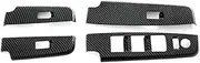 KIXURO 4 PCS Car Power Window Switch Cover Sticker Trim, for Isuzu, D-MAX DMAX 2023 2024 LHD Carbon Fiber Pattern ABS Panel Window Control Trim Window Switch Panel Cover Replacemen