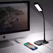 TW Lighting LED Desk Lamp with USB Charging Port Dimmable Lamps Black - New