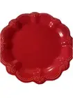 Set of Six (6) Pioneer Woman ~ TONI ~ RED ~ 11" ~ Stoneware Dinner Plates