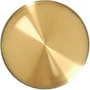 NEWCOMDIGI 1 Pcs Modern Style Round Brass Tray,Gold Decorative Tray Metal Storage Organizer Tray for Modern Home,Jewelry, Makeup,Toiletries, Kitchen Tableware,Matte Brass Finish (7.87 Inch)