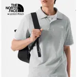 【THE NORTH FACE】男 北臉短袖POLO衫 短袖上衣 淺灰-NF0A87UX