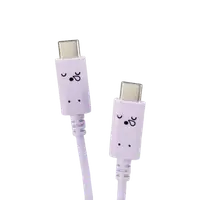 在飛比找MLTIX優惠-ELECOM 紫色睡臉 USB-C to USB-C 傳輸充