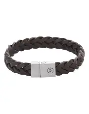 [Rebel & Rose] Full Metal Braided Bracelet in Brown Matt
