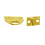 Superior Brass Angle and Flat Keeper Suit Barrel Bolts Polished Brass 4305