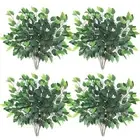24PCS Artificial Ficus Leaves Branches Faux Ficus Tree Branches 24pcs Green