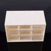 Portable Plastic 9 Lattice Mini Cabinets Drawer Jewelry Cosmetic Storage Bo Y JJ