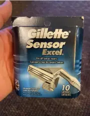 Gillette Sensor Excel Razor Blades - 10 Cartridges