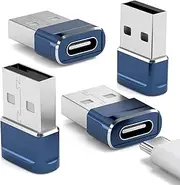 USB to USB C Adapter 4 Pack,Type-C Female to USB A Male Carplay Car Play Charger USB C to USB Adapter for iPhone 16 Pro Max 15 Airpod iPad 10 Air Mini 7 Samsung Galaxy S24 Ultra S23 Google Pixel 9 8